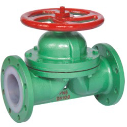 Lining the diaphragm valve
